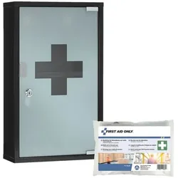 First Aid Only Verbandschrank »P-10202-13157« mit DIN 13157 Füllung schwarz, 30x50x12 cm