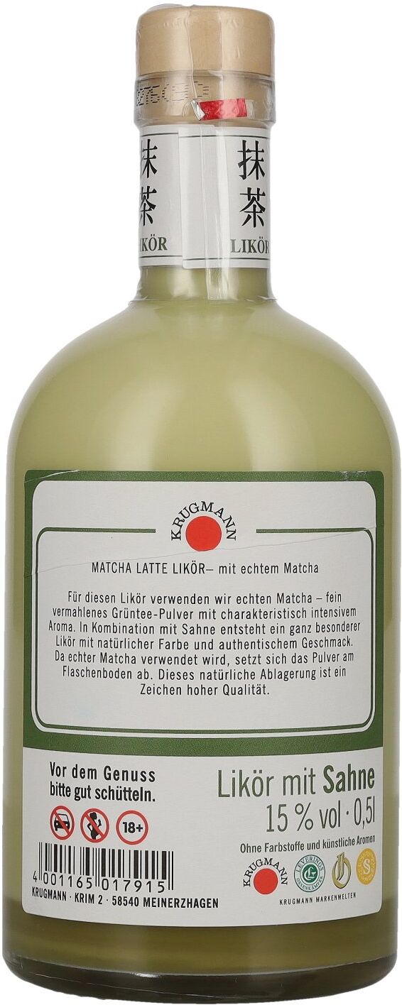 Krugmann MATCHA LATTE Likör mit Sahne 15% Vol. 0,5l