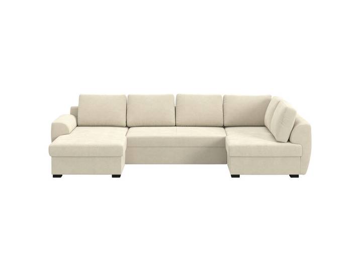 Mid.you Wohnlandschaft, Beige, Kunststoff, seitenverkehrt montierbar, U-Form, 327x154 cm, Bettfunktion erhältlich, Wohnzimmer, Sofas & Couches, Wohnlandschaften, Wohnlandschaft U-Form