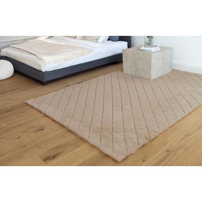 Teppich PADIRO "Imala 125", beige, B:80cm H:30mm L:150cm, Polyester, Teppiche, Teppich, Besonders weiche Haptik, flauschig, geprägtes Muster