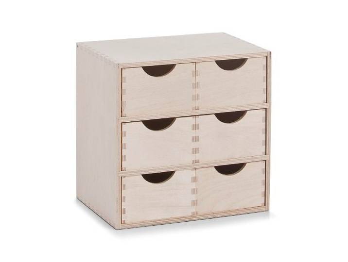 Schubladenbox ZELLER PRESENT, beige (natur), B:20cm H:28cm L:20cm, Massivholz, Schubladenboxen, Schubladenbox, Breite 28 cm