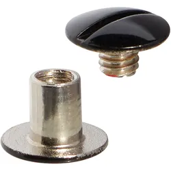 100 Buchschrauben, schwarz lackiert 6 mm, Metall