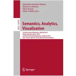 Semantics, Analytics, Visualization, Fachbücher von Silvio Peroni, Sahar Vahdati, Francesco Osborne, Alejandra González-Beltrán