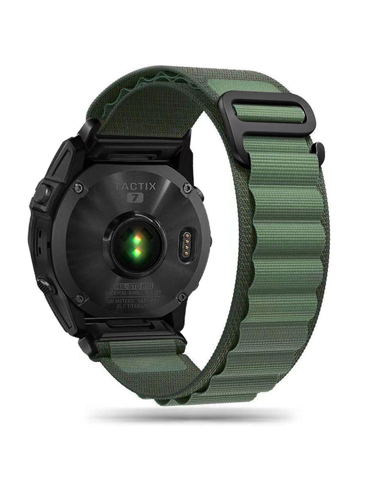 Tech-Protect Nylon Pro Strap for Garmin Fenix 5 / 6 / 6 Pro / 7 - Dark Green