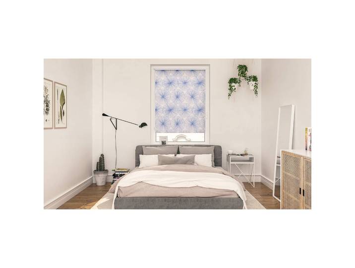 Store enrouleur Flower Wheel 90 x 150cm Bleu