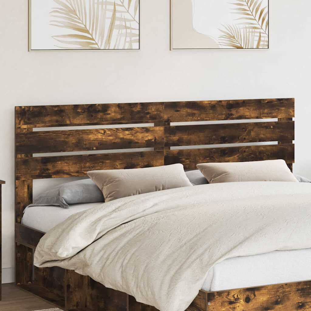 Lily Manor Slat Headboard Smoked Oak King