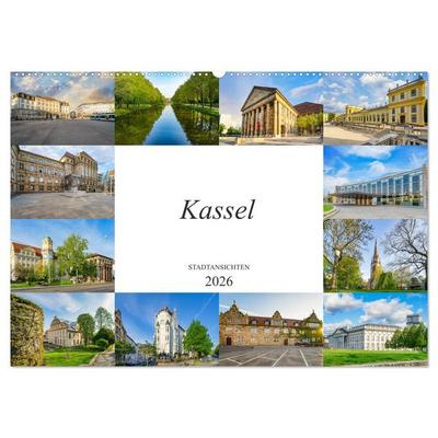 Kassel Stadtansichten (Wandkalender 2026 DIN A2 quer), CALVENDO Monatskalender