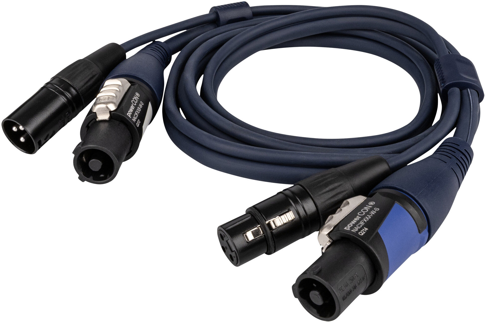 DAP Audio Powercon/xlr M - Powercon/xlr F - Dmx / Stromversorgung 3 M