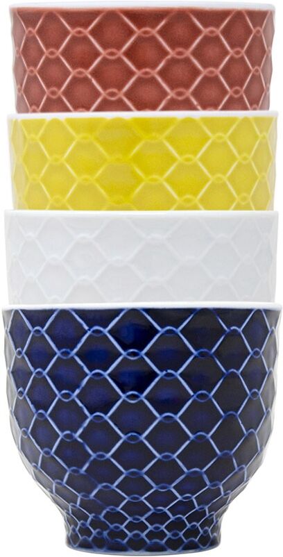 Sargadelos Juego de 4 vasos-taza Rede . Multicolor