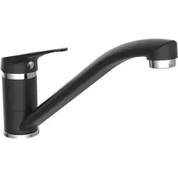 Eisl, Küchenarmatur, Wasserhahn Küche SPEED Spültischarmatur Schwarz matt Chrom Schwenkbar NI182SCR-B