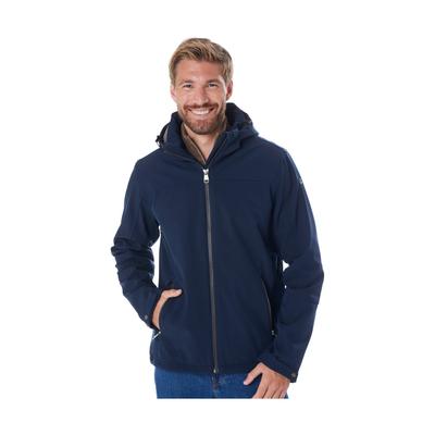 Softshelljacke KILLTEC "Herren Softshelljacke", Herren, Gr. L, blau (navy), Oberseite: 100% Polyester.Rückseite: 100% Polyester, Jacken Softshelljacke, Wasserabweisende Softshelljacke mit Fleece, abnehmbarer Kapuze