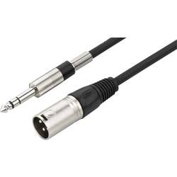 Monacor MEL-202/SW XLR Kabel [1x XLR-Stecker - 1x Klinkenstecker 6.3 mm (stereo)] 2 m Schwarz 0066680