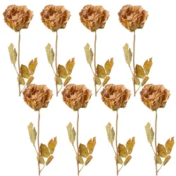 CREATIV green künstliche Pflanze Rose, 53cm, cognac, 8er Set