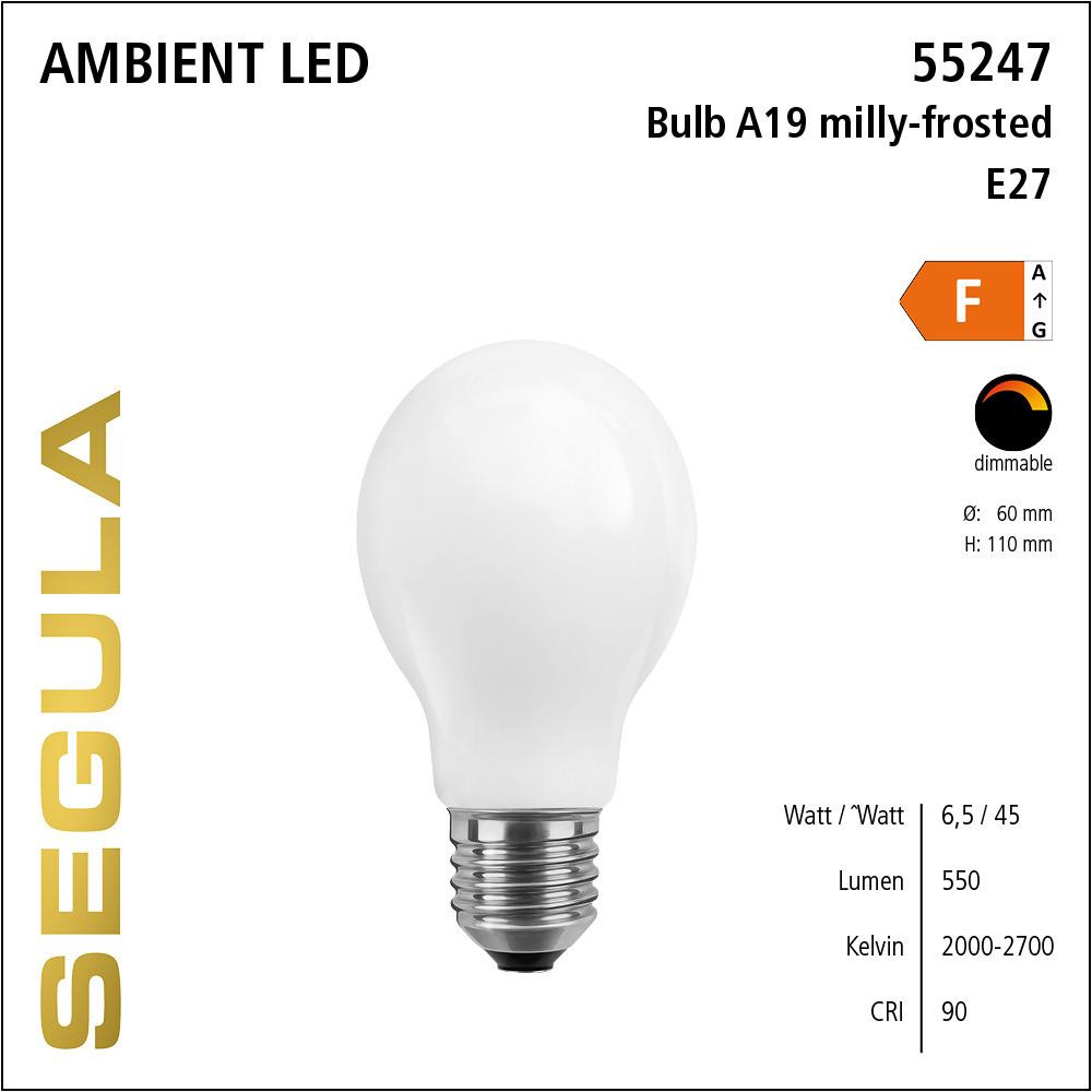 Segula LED Glühlampe E27 6,5W 1900-2700K dimmbar opal-matt