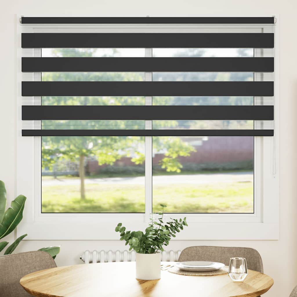 George Oliver Zebra Blind Polyester Black 165cmW x 100cmL