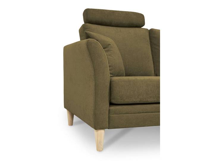 Sofa-Kopfstütze GOODPRODUCT Arellano , grün (olive), B:55cm H:75cm T:22cm, Holzwerkstoff, Kopfstützen, Sofa-Kopfstütze, ideale Ergänzung zum Sofa, Webstoff fein, Chenille