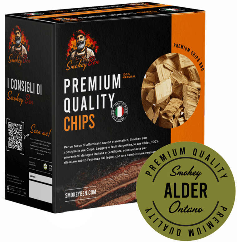 Smokey Ben Chips di Ontano per affumicatura (750 gr)