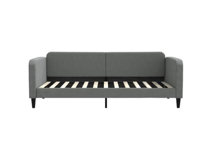 KTHLBRH Ausziehbares Schlafsofa Dunkelgrau Samt 90 x 190 cm Gestell aus Holz und Metall, modernes Design, 2 notwendige Matratzen, Lattenrost inklusive