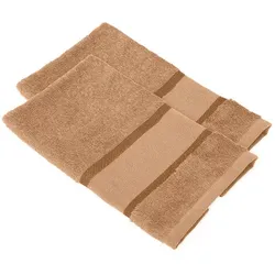 buttinette Gästetücher 2er-Pack, hellbraun