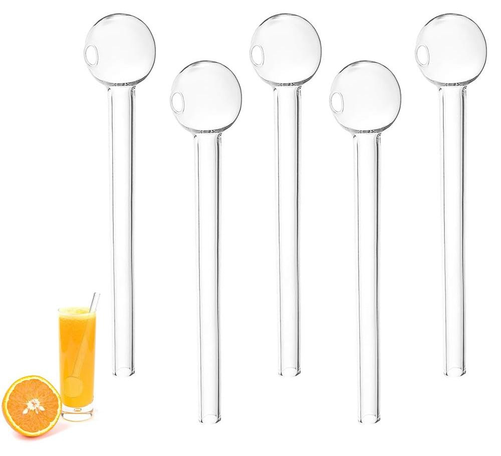 Dripio Set van 5 heldere borosilicaatglazen buisjes, 10 cm lang