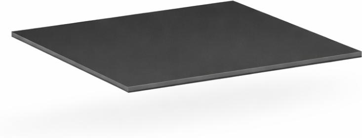 B2B Partner Tischplatte 1000 x 1000 x 18 mm, Graphit