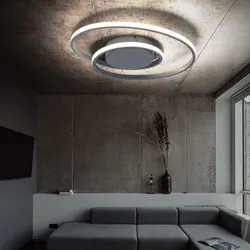 LED Deckenleuchte silber Modern Wohnzimmerlampe dimmbar Designleuchte Decke, Switch Dimmer, 1x LED 22 Watt 2200 Lumen warmweiß, 39 cm