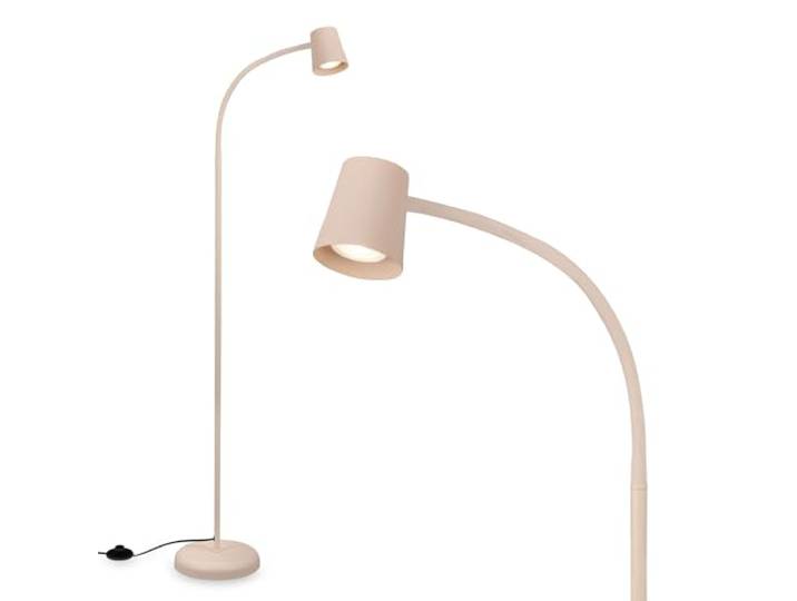 BRILONER - Lampadaire avec interrupteur à pied\, orientable\, GU10\, max. 9W\, lampadaire sur pied salon\, lampadaire salon 21 x 127\,5 cm\, beige