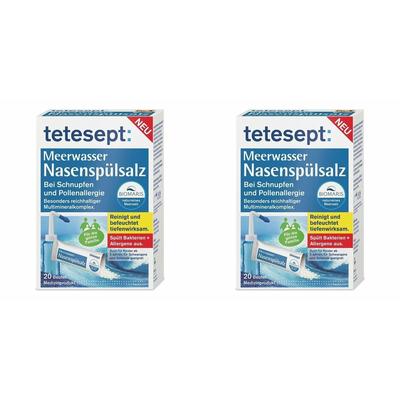 Tetesept Meerwasser Nasenspülsalz 2x 2x40 St Salz