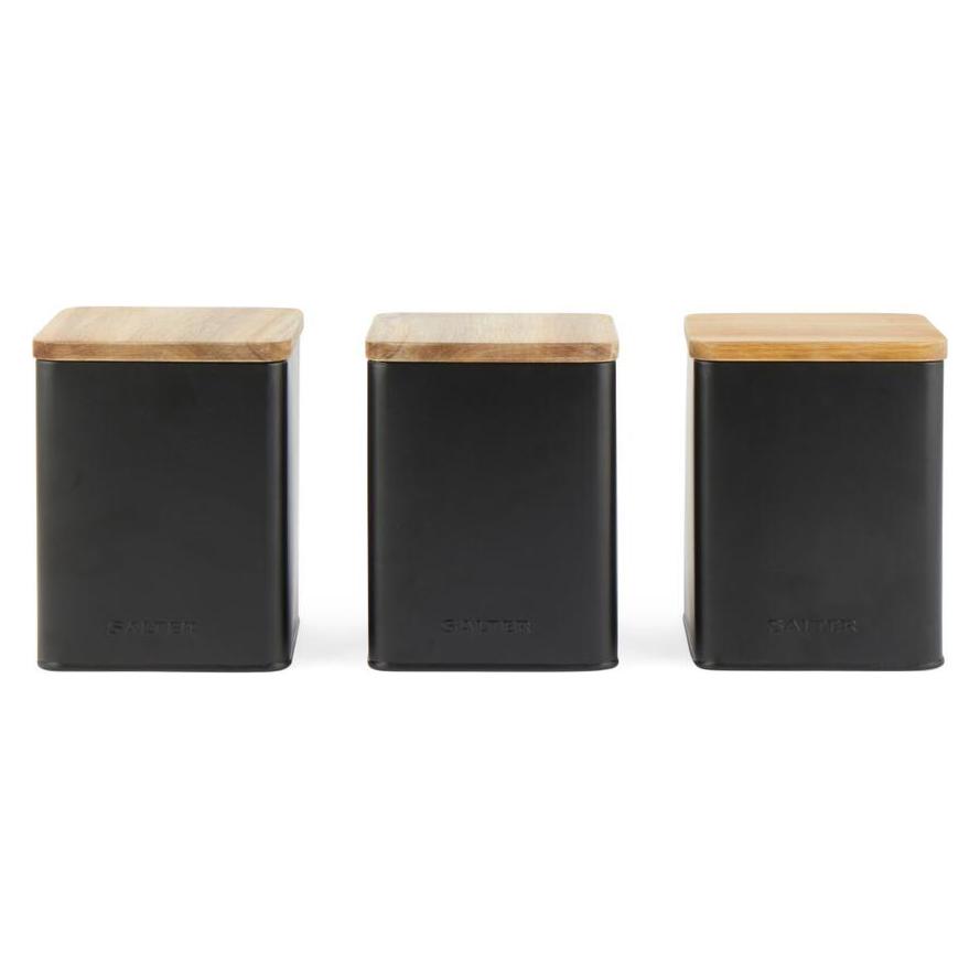 Salter BW12898EU7 Toronto 3-Piece Canister Set Black (1.60 l) (BW12898EU7)