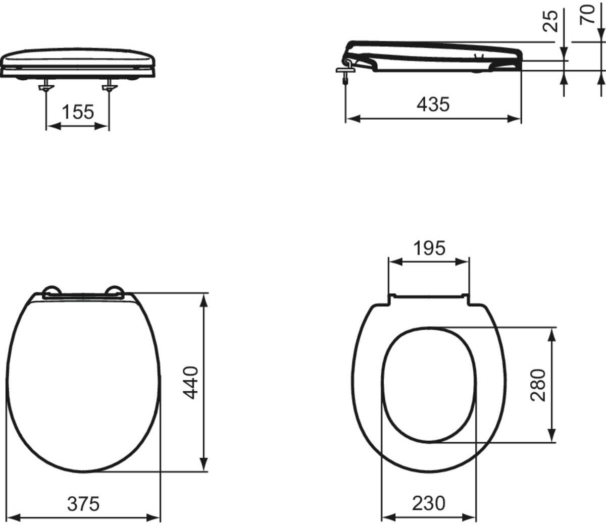 Ideal Standard 21+ WC-Sitz, Sandwich