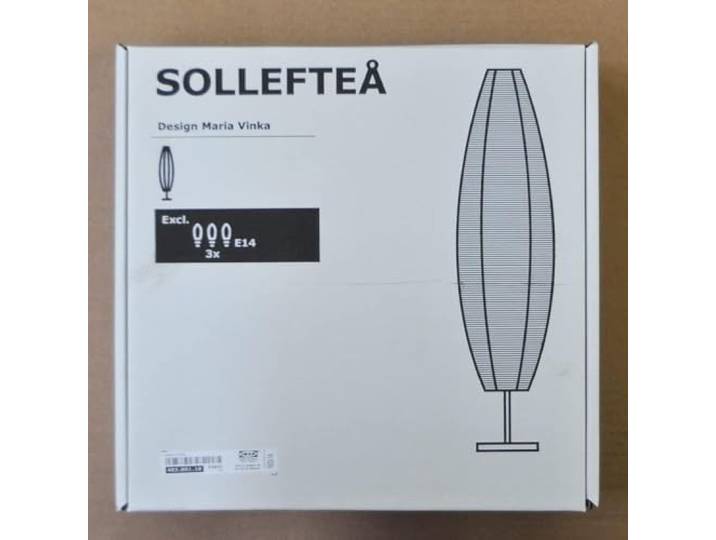 IKEA SOLLEFTEA Lampadaire ovale blanc (128 cm) A++