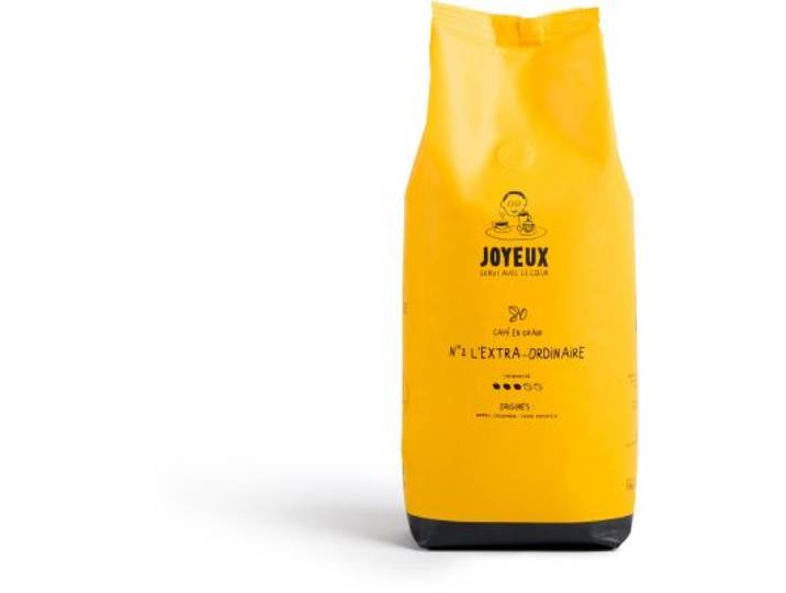 Cafe Joyeux - Café En Grain 1kg L'extra-Ordinaire - Intensité 3