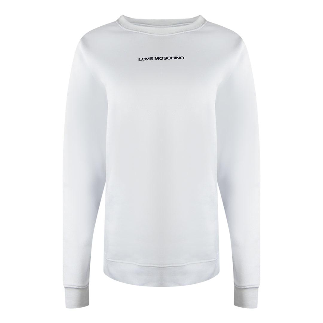 Love Moschino Small Logo White Sweatshirt