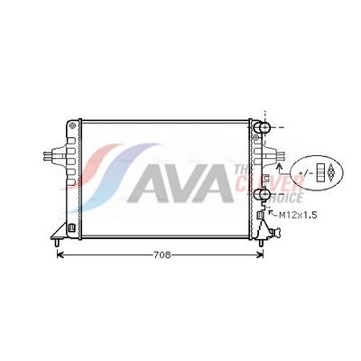 AVA CLEVER CHOICE Kühler, Motorkühlung ola2444 für Vaughall