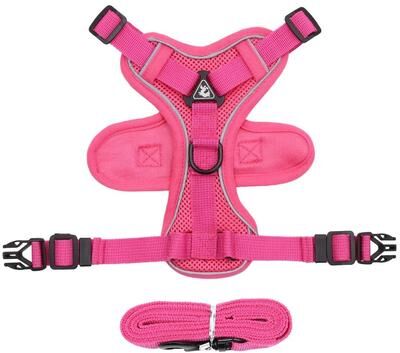 Inspire Essentials AdventureFit Cat Harness And Leash Set pink m