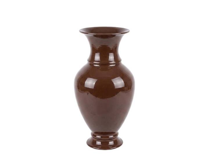 Mondex Vase Roger Schokoladenbraun 17/21,5/41cm Metall, Braun, 41 cm, Dekoration, Vasen, Keramikvasen