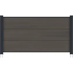 NewTechWood WPC Vorgartenelement Castello UH49 - Silver Gray - 180 x 90 cm