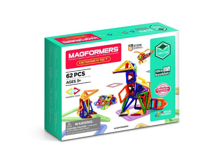MAGFORMERS 274-15 - Magformers Designer Set 62P Magnetspielbausteine, (62 St)