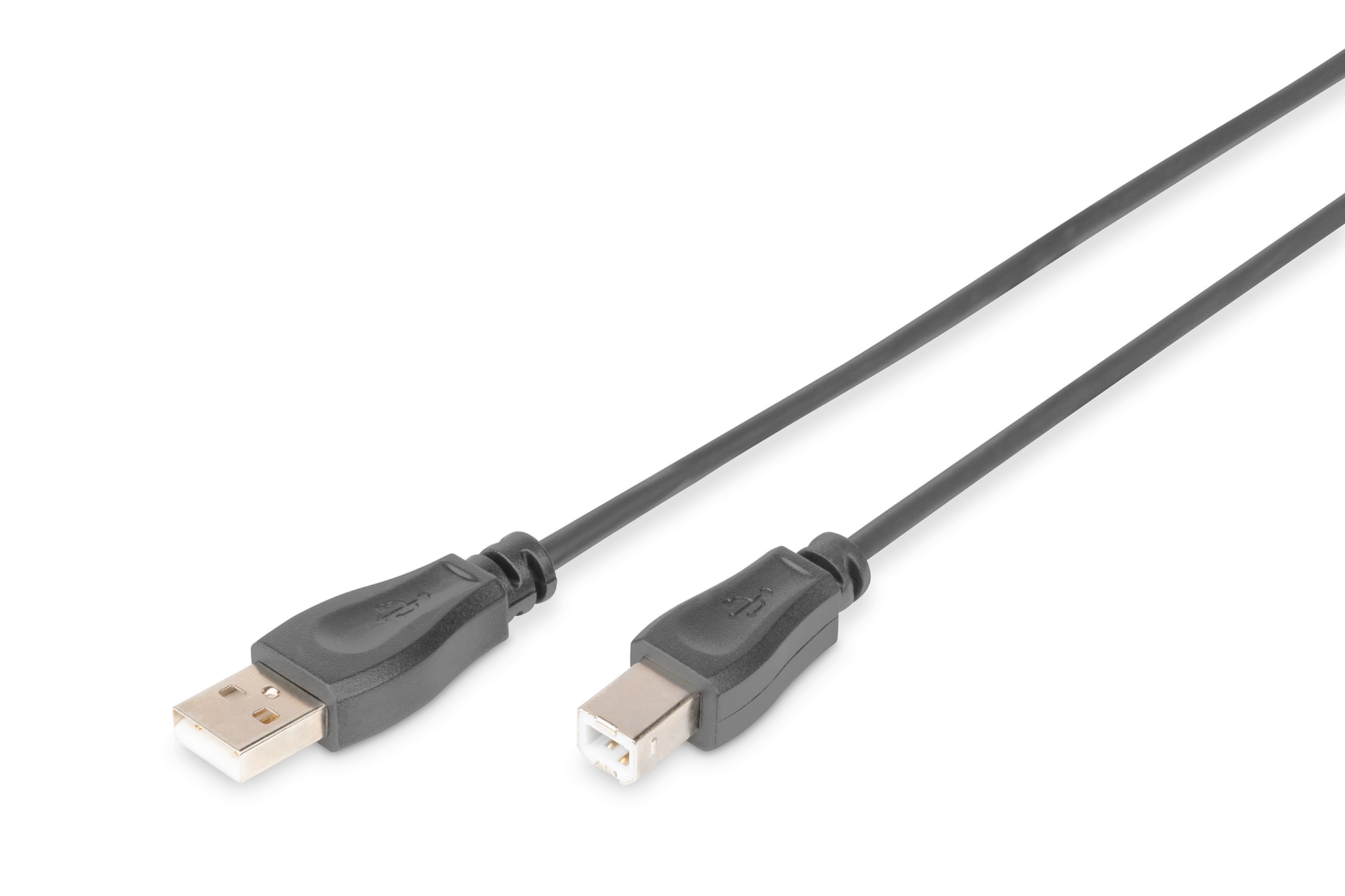 DIGITUS USB 2.0 Anschlusskabel, Typ A-B St/St 1.0m schwarz