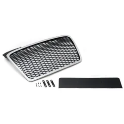 Kühlergrill schwarz Sport/silber mit Kennzeichenhalter passend für Audi A4 B7
