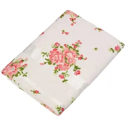 DUSCHTUCH Blumen creme 70/130 cm