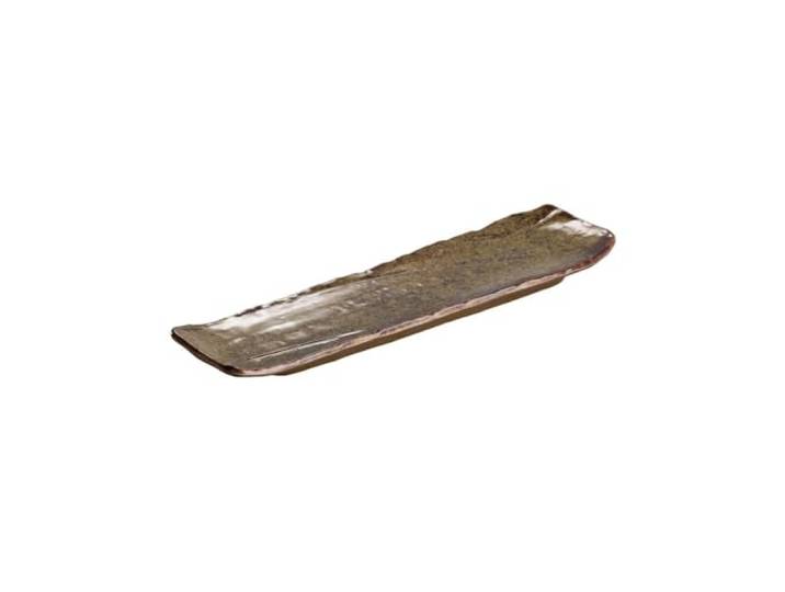 APS 85552 Plateau/planche à sushis UMI - Mélamine marron\, 35 x 10 cm\, empilable