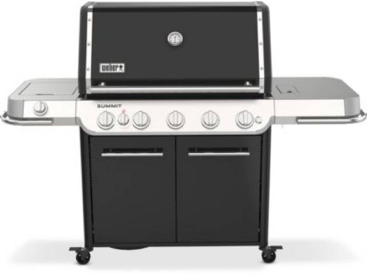 Weber - Barbecue Gaz Summit Fs38 E Black 5 Brûleurs Sur Chariot, 91x49 Cm Réchaud Latéral