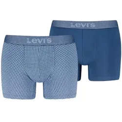 Levis 2P Boxer Briefs Cotton Check Blau Baumwolle X-Large Herren