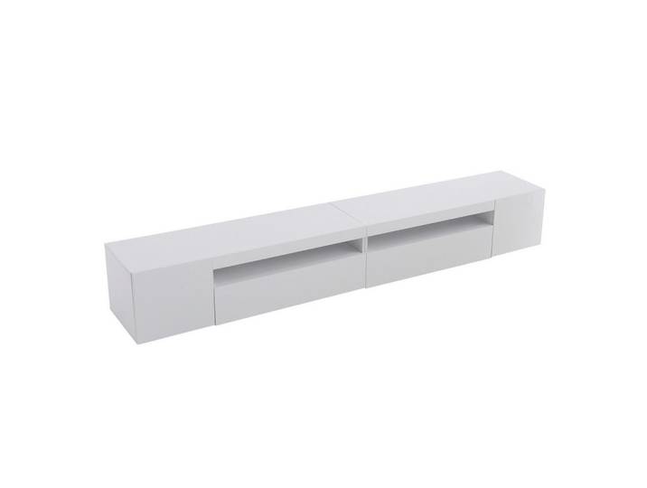 Redom Tv-Schrank in Weiß mit variabler LED Beleuchtung 240/38.5/35.5 cm, 240x35.5x38.5 cm, Wohnzimmer, TV Möbel, Lowboards, Lowboards stehend