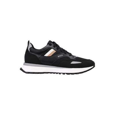 Sneaker BOSS "Sneaker Jonah Runn mx N", Herren, Gr. 43, schwarz, Obermaterial: 60% Polyester PES. 40% Polyurethan PU. Futter: 100% Polyester PES. 70% EVA EVA. 30% Gummi rubber., Schuhe Sneaker