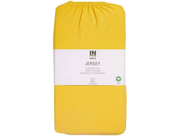Inhouse Fixleintuch Gots Jersey 90x200 gelb