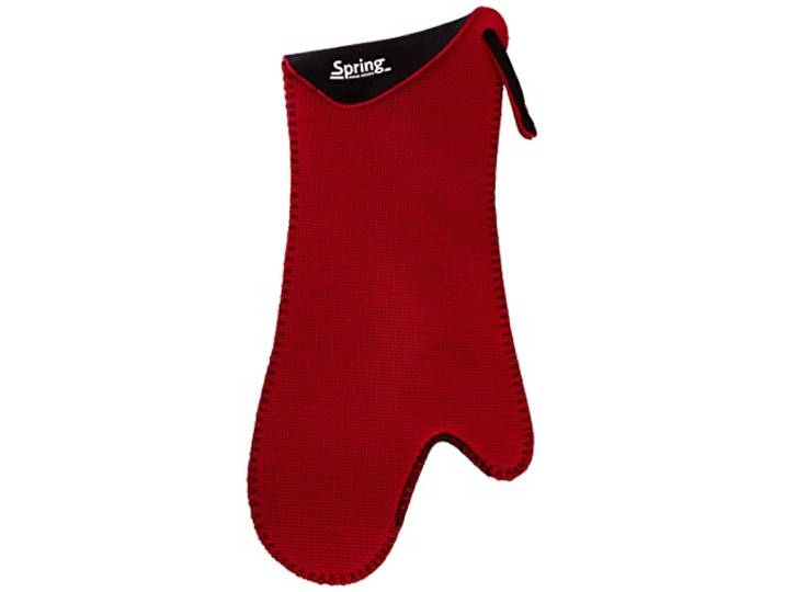 Spring Grips ovenwanten hittebestendig neopreen -40 ° tot 250 °C antislip universele maat, 5 x 17,2 x 18,8 cm rood pannenhandschoenen set lang
