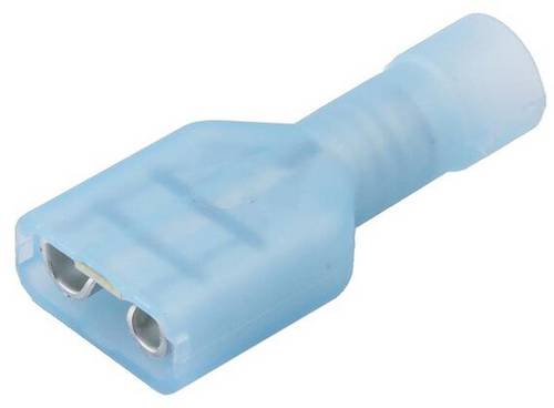 Molex 190030041 Flachsteckhülse inkl. Crimphülse Steckbreite: 6.35mm Steckdicke: 0.81mm Vollisoliert Blau