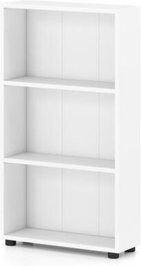 Costway 3-Tier Bookcase 42 inch Tall Book Shelf with Anti-Tipping Kit-White